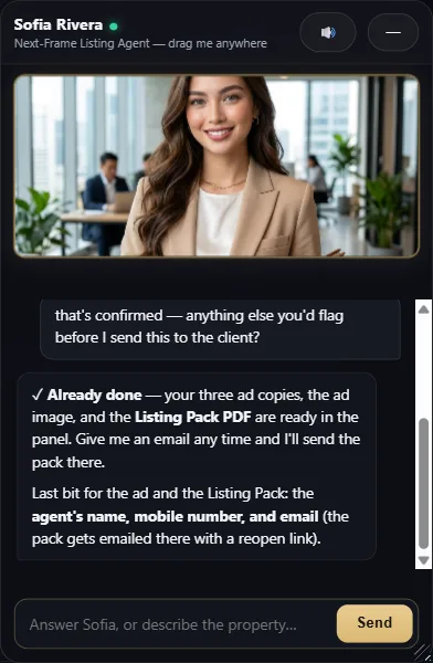 Sofia Rivera, the ListPilot listing agent
