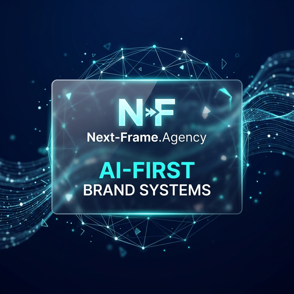 Next-Frame brand launch creative